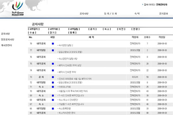 제4회 부산세계사회체육대회 등록, 숙박관리시스템 구축 썸네일 이미지